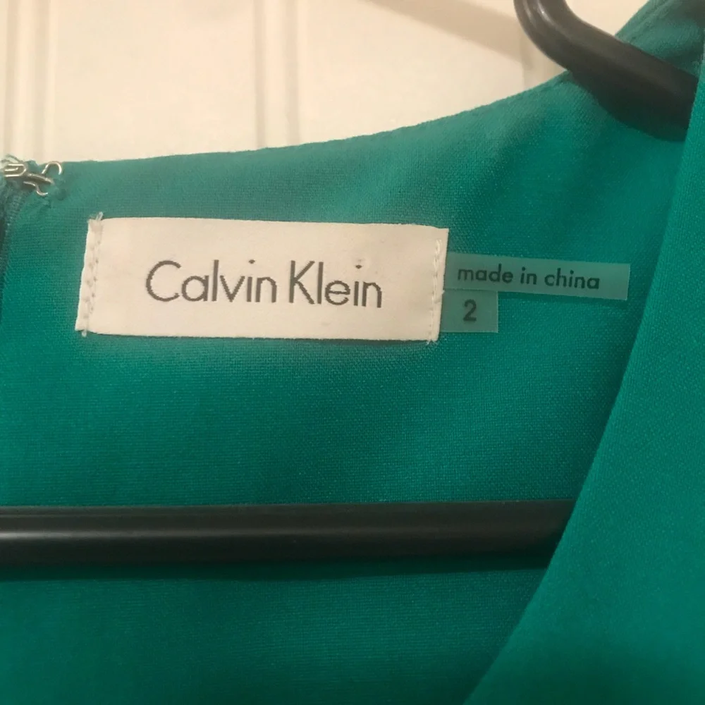 Calvin Klein Teal Sleeveless Sheath Dress